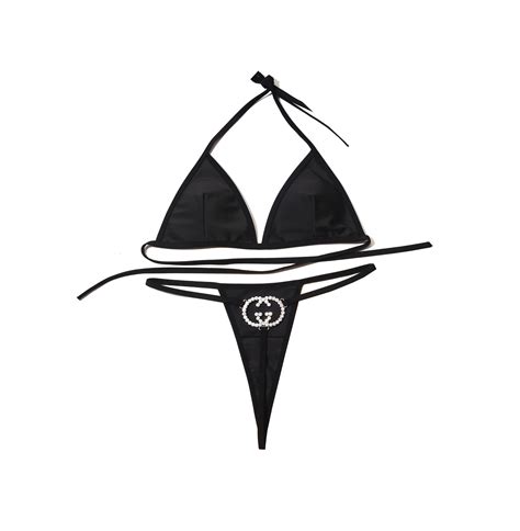 black gucci bikini|gucci bikini top.